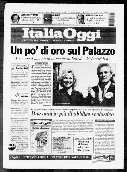 Italia oggi : quotidiano di economia finanza e politica